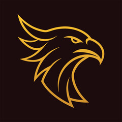 Vector illustration design of Eagle head logo 