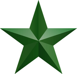 green military five angle star icon isolated on a transparent background. Design element. Vector illustration EPS10