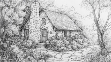 Stone Cottage in Secluded Woods.