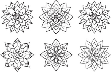 Unique Mandala and Floral Coloring Pages for Journaling, Scrapbooking, and Handmade Cards
