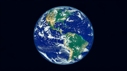Obraz premium Earth from Space, View of Americas