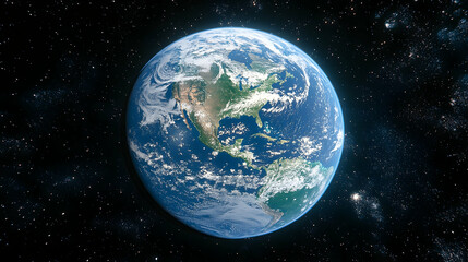 Earth from space, view of North America