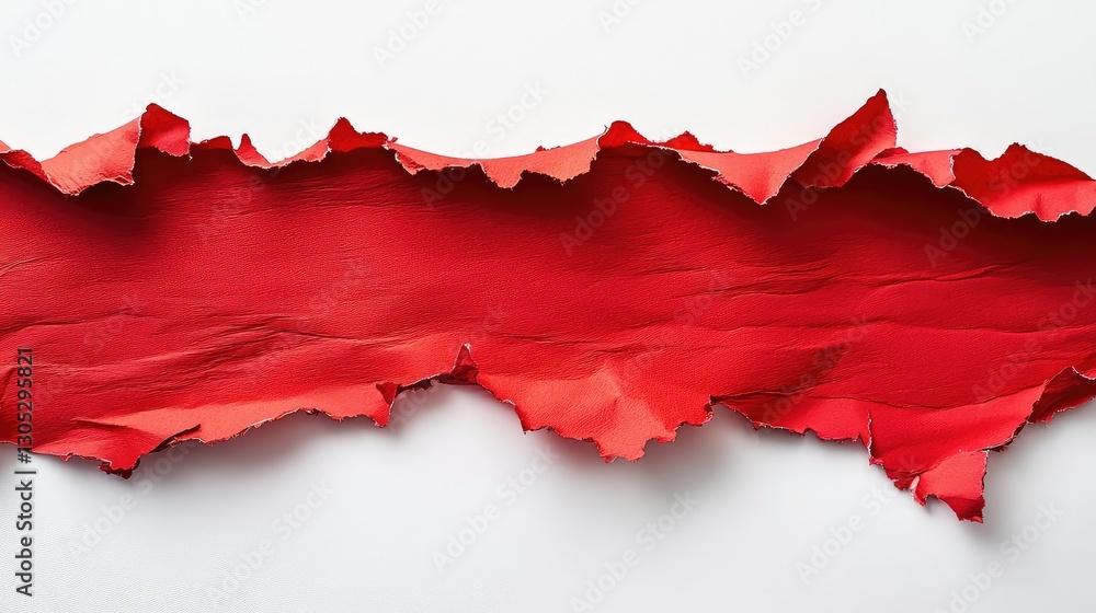 Poster bold red torn leather texture with intricate details and soft surface effects suitable for various d