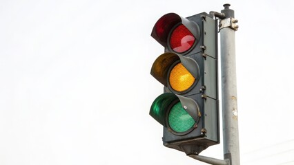 Traffic Light on White Background