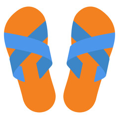 Beach slippers icon isolated on white background