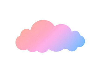 isolated, gradient  cloud shaped, transparent background