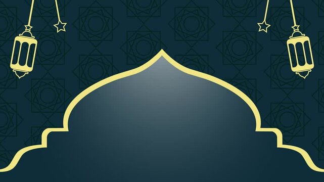 Islamic background for eid mubarak 4k animated looping video