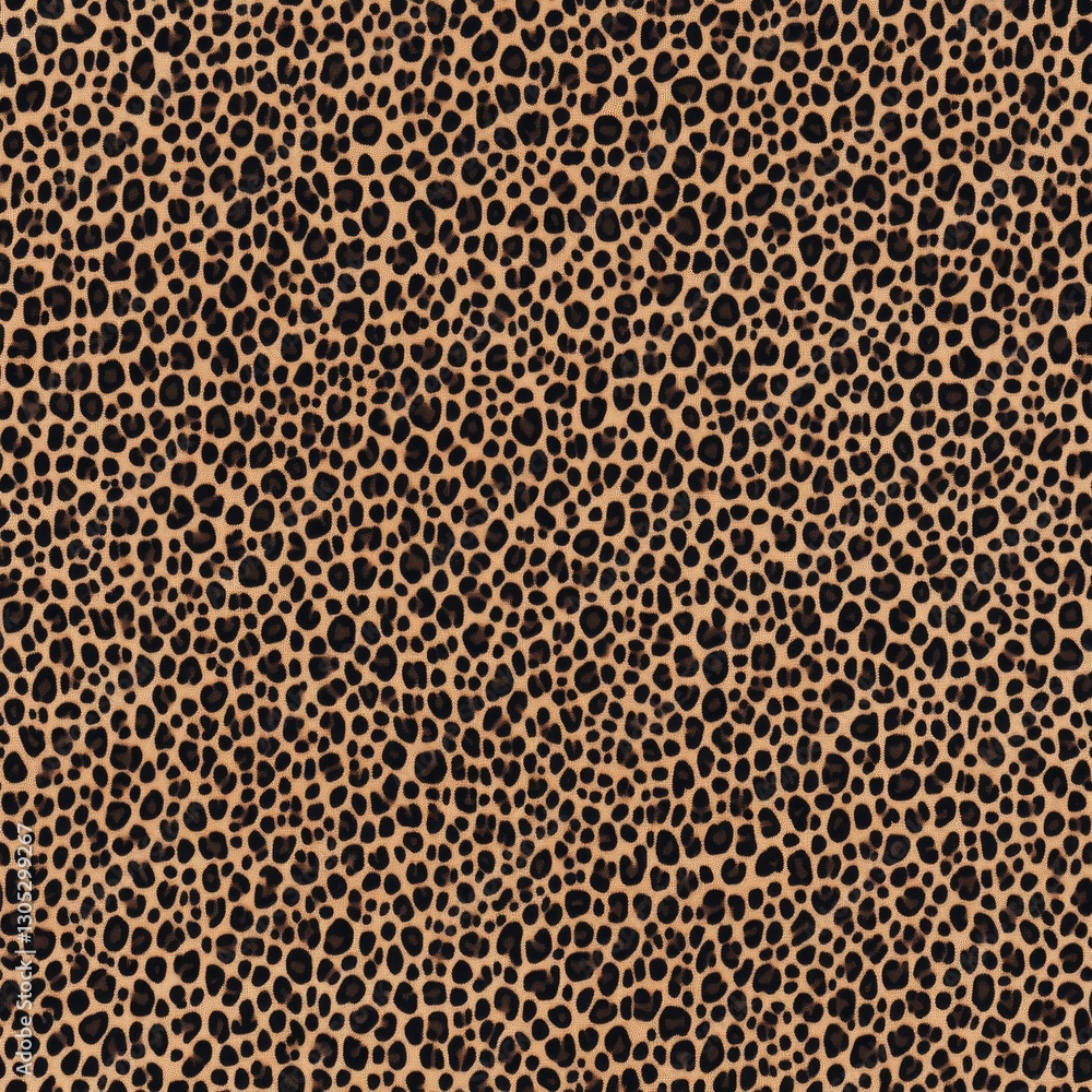 Poster Leopard print fabric features a vibrant texture with a dynamic pattern of spots creating a lively backdrop perfect for fashion designs SEAMLESS PATTERN