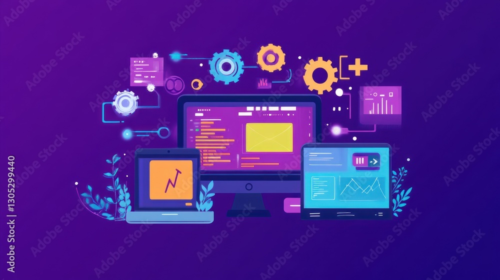 Poster digital devices, code, and data visualization