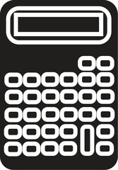 Calculator black vector icon