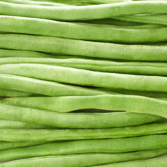 Fresh Green Beans Isolated in White Background