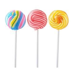 colorful lollipop isolated on white