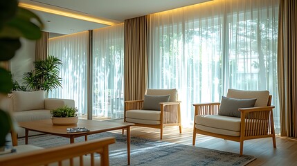 Modern Living Room, Natural Light, Cozy Space