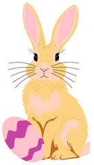 Cute Cartoon Bunny Illustration  sticker
