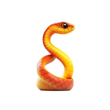 3d snake logo design