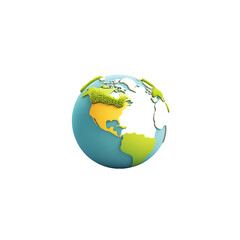 Obraz premium 3d earth logo design