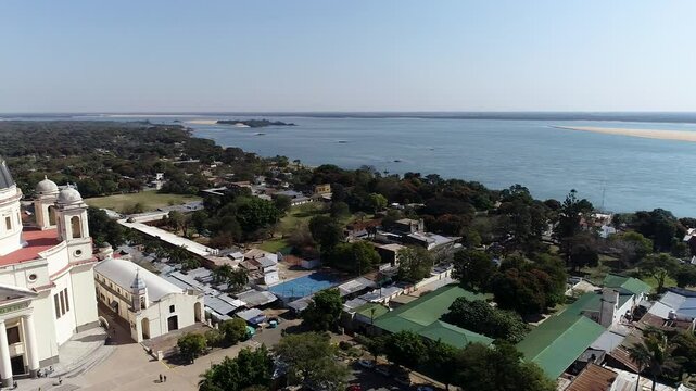 Imagen de dron de la Bas&iacute;lica de Itati, Corrientes, Argentina