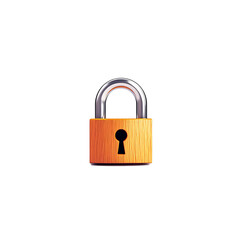 Naklejka premium 3d padlock logo design