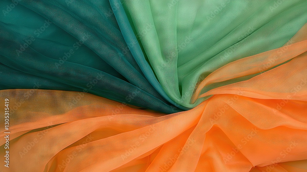 Poster a photo of a colorful fabric with a circular pattern on its base