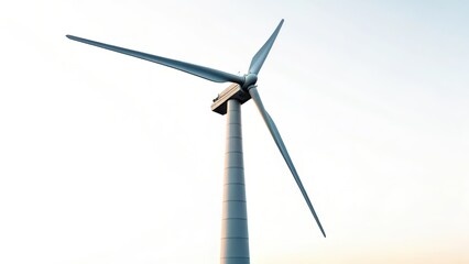 Wind Turbine on White Background
