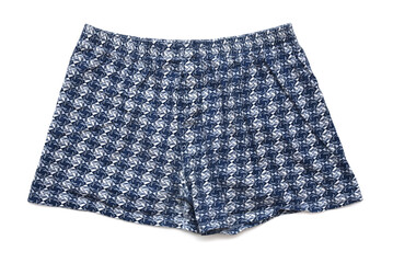 Men's boxer shorts on white background
