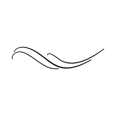 hand drawn vector illustration of an abstract brush
