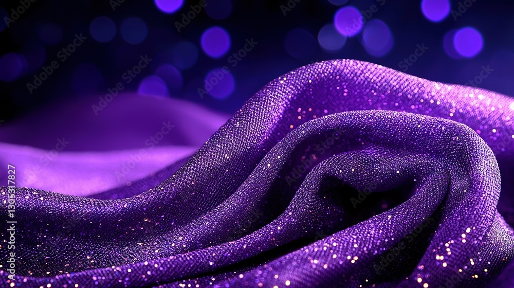 Poster a high-resolution image of a close-up of a purple fabric with many tiny dots the background is sligh