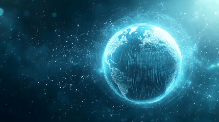 Global network, digital Earth, abstract background