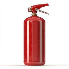 Obraz premium Effective Fire Safety Equipment: Portable Red Fire Extinguisher for Emergency Prevention and Protection. Isolated White background with clipping path 