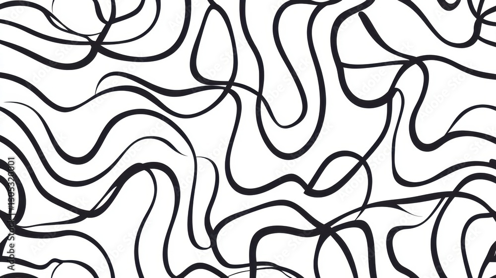 Poster a black and white image of a wave pattern