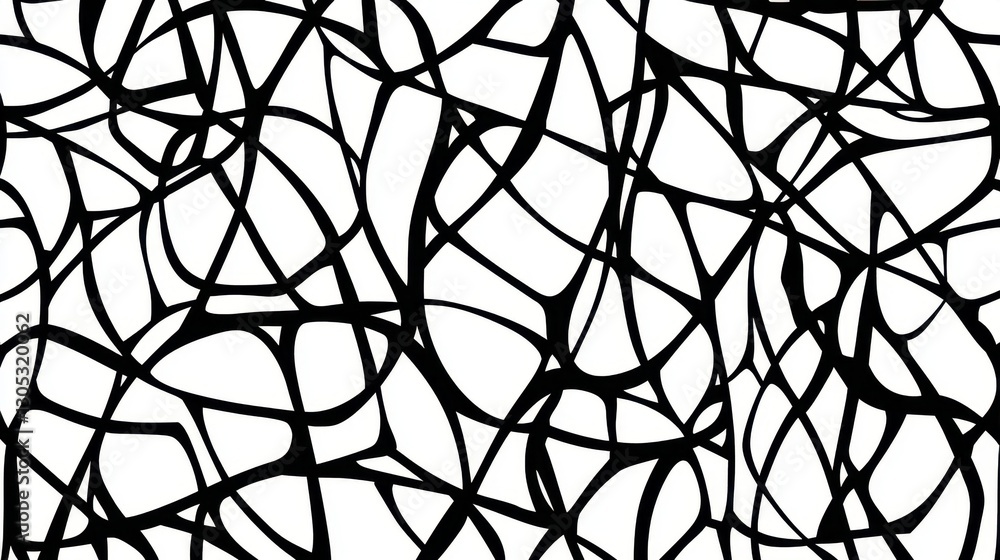 Poster a black and white image of a pattern of lines