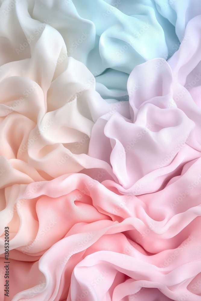 Poster soft pastel gradient flows from frosted mint to powdery lilac, creating a serene and gentle ambiance
