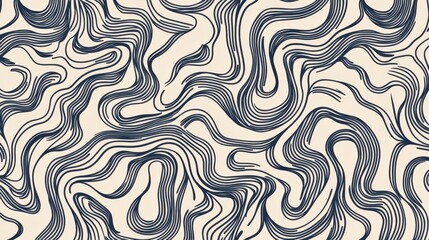 A blue and white pattern with a wavy line