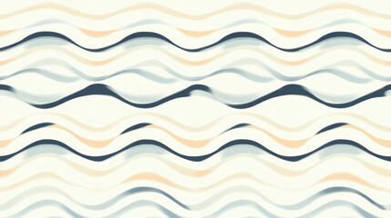 Minimal wavy lines in soft beige and navy tones create serene, understated linear pattern on light background, evoking calm and simplicity