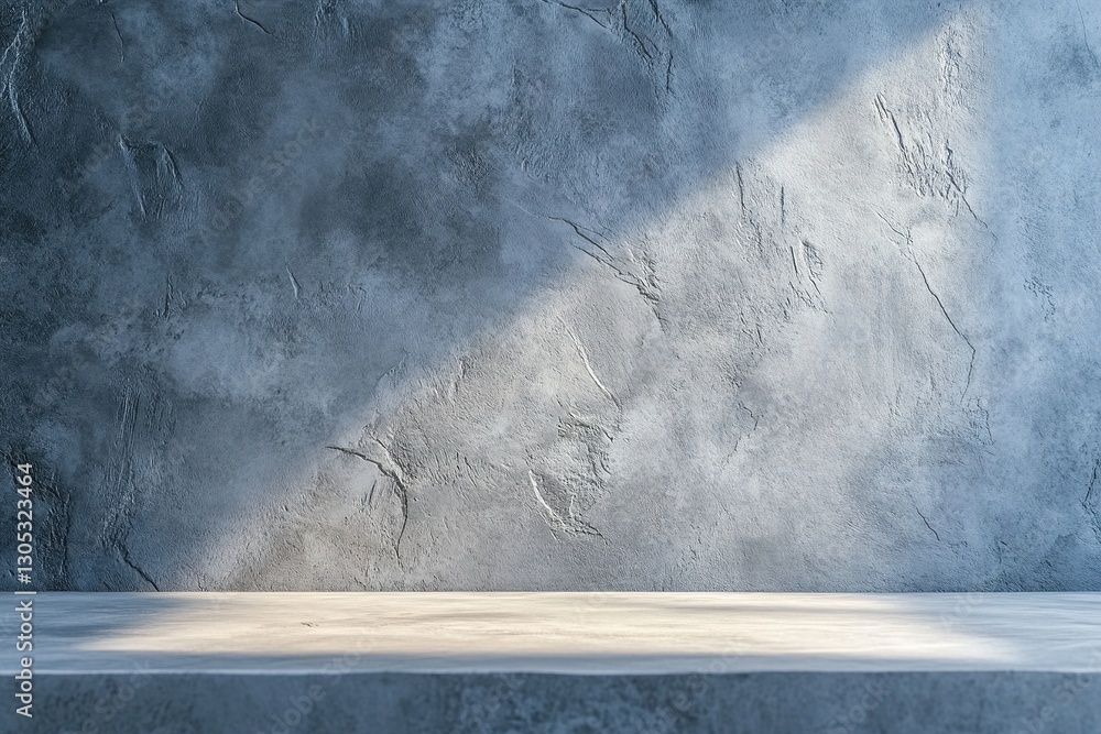 Poster a high-end concrete surface captures a soft halo of light from a spotlight, highlighting its texture