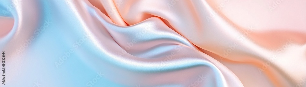 Poster this high-end pastel gradient features soft satin waves and gentle reflections of light, creating a 