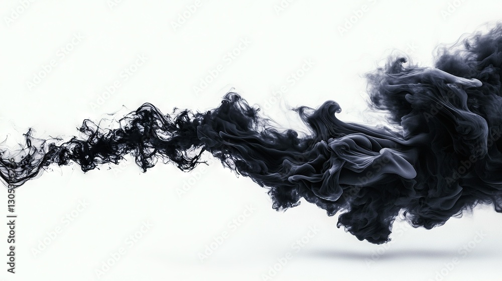 Aufkleber a monochrome image of smoke rising from behind a monochromatic image of smoke rising from behind ano