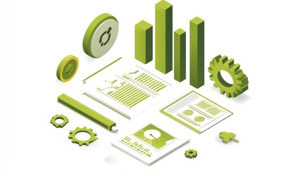 Isometric Business Reports & Graphs