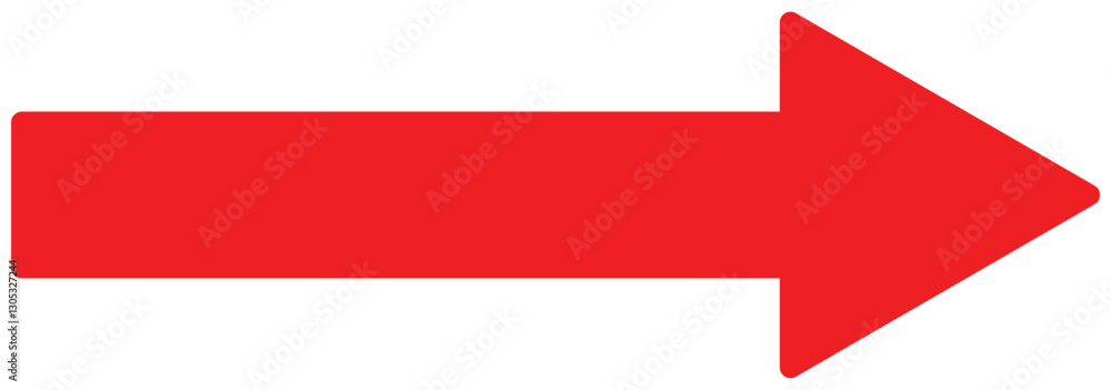 Poster long arrow. red large forward or right pointing solid long arrow icon. red long arrow vector. long s