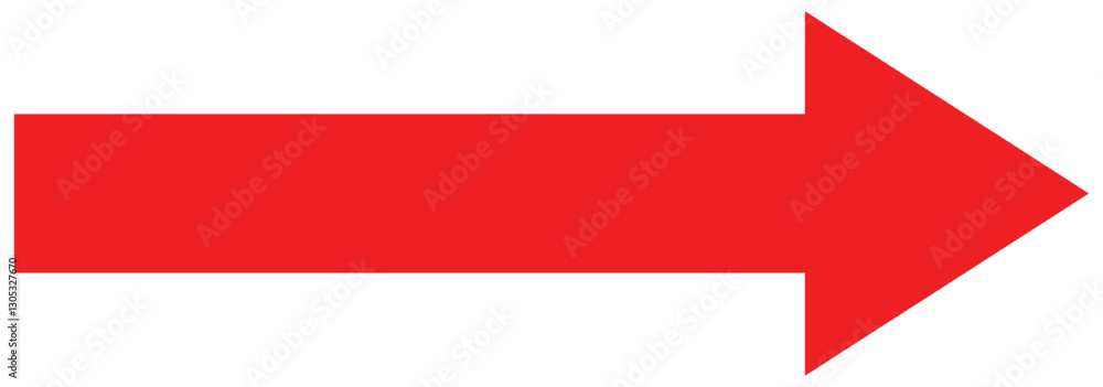 Poster long arrow. red large forward or right pointing solid long arrow icon. red long arrow vector. long s