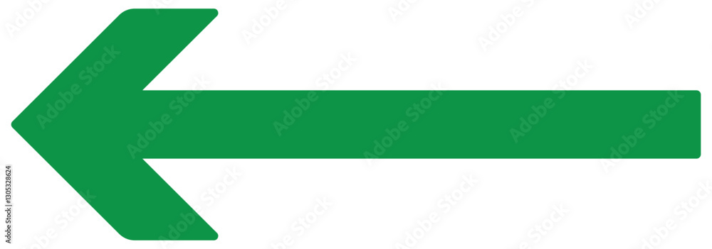 Poster thick arrow icon vector styles isolated on white background. green large solid long arrow icon vecto