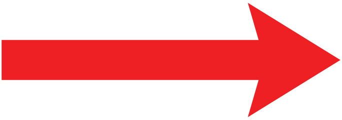 Fototapeta premium Straight long arrow icon. Horizontal long straight arrow. Long arrow isolated