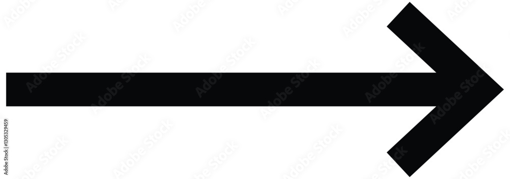 Poster long arrow. black arrow pointing right. black large arrow pointing right. bold thine long arrow.