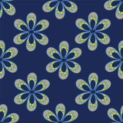 Exotic hand drawn flowers, seamless patterns with floral for fabric, textiles, clothing, wrapping paper, cover, banner, home decor, abstract backgrounds. Vector illustration.