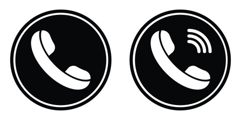 Phone icon set. Call sign. Telephone call symbol.
