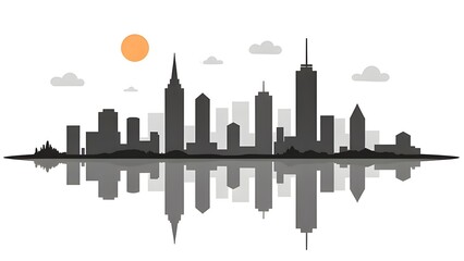 The tranquil beauty of city silhouettes