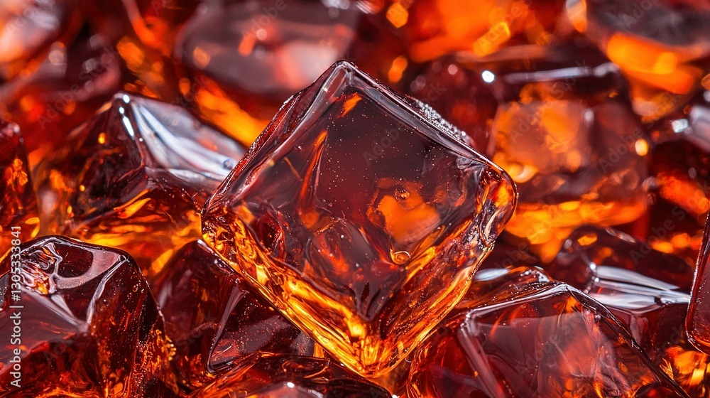 Poster a table with two layers of ice cubes stacked on top of each other