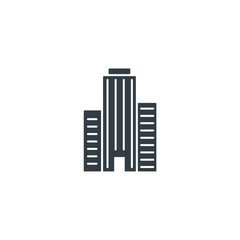 Skyscraper Building icon symbol vector illustration isolated on white background
