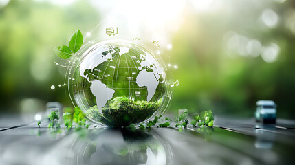 Sustainable Technology Innovations Global Business Solutions Green Tech Growth Digital Transformation Future Energy Solutions Eco Friendly Development Earth Focus