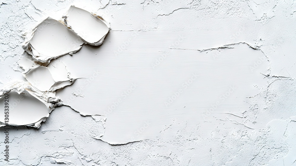 Poster a cracked egg shell on a white background with space for text or an image